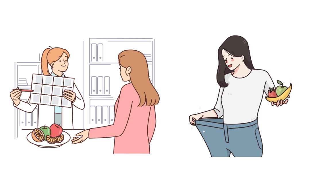 栄養指導のイラスト